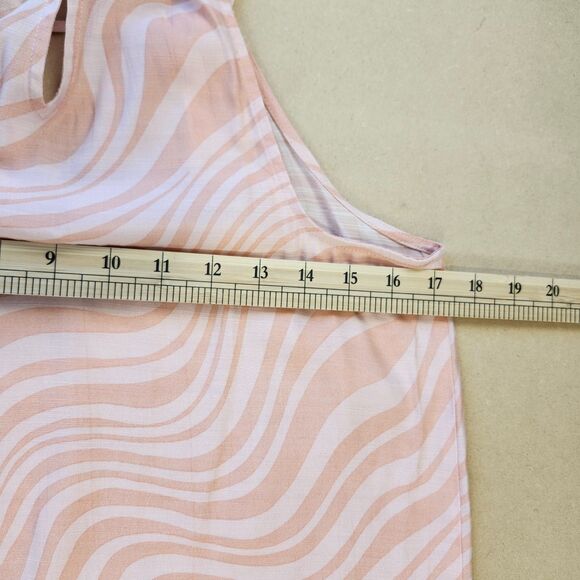 NWT Nine West Halter Top Blouse Blush Pink Flowy Keyhole Size S/XS - Picture 7 of 10